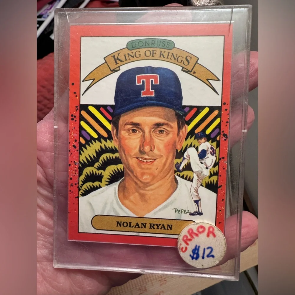 1989 Donruss Nolan Ryan Baseball Card marked by last owner “error”